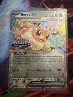 Pokemon Eevee ex Prismatic Evolutions Promo Basic 200 HP 075/131 Holo EX(sealed) - Image 1