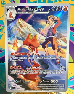 Pokemon Ethan's Magcargo 222/217 Ascended Heroes Illustration Rare IR NM ASC EN - Image 1