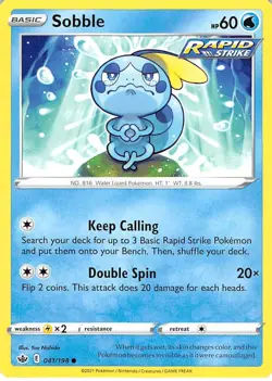 Pokemon TCG Sobble (041/198) [Sword & Shield: Chilling Reign] Lightly Played Rev - Image 1