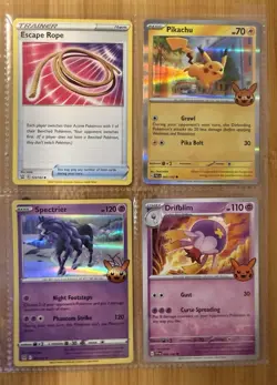 Pokemon TCG Nintendo Pikachu Spectrier Drifblim Escape Rope Card Lot English 4 … - Image 1