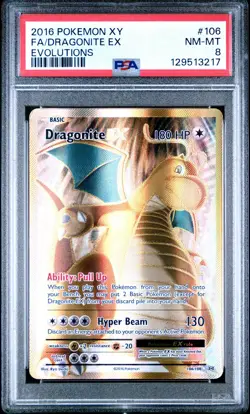 2016 POKEMON EVOLUTIONS DRAGONITE EX #106 PSA 8 NM #129513217 - Image 1