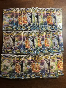 Pokemon TCG Sword&Shield Brilliant Stars booster packs factory sealed lot of 36 - Image 1