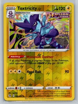 Toxtricity (108) #108/264 SWSH08: Fusion Strike Reverse Holo Rare - Pokemon F23 - Image 1