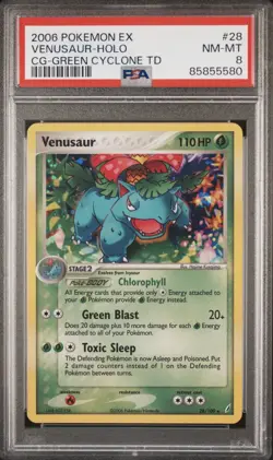 Pokemon Venusaur - (EX Crystal Guardians) 028/100 Deck Exclusives Holo PSA 8 - Image 1