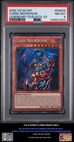 Curse Necrofear LDS3-EN009 YuGiOh Legendary Duelists S3 PSA 8 - Image 1