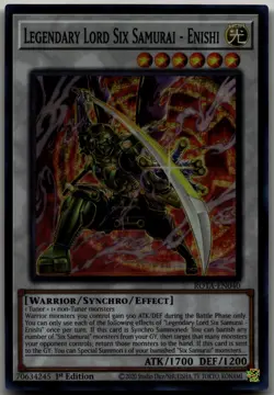 Legendary Lord Six Samurai - Enishi Super Rare Rage of the Abyss ROTA-EN040 LP - Image 1