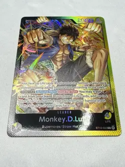 Monkey.D.Luffy ST13-003 Leader The Three Brothers Foil One Piece TCG NM - Image 1