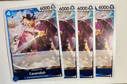 One Piece TCG Cavendish (045) OP10-045 Royal Blood Foil Playset - Image 1
