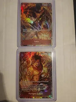 Sabo and Portgas D. Ace Illustration Box Volume 5 Promos OP05-007 & ST15-005 - Image 1