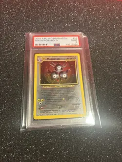 Pokemon TCG Magneton Holo Rare Card 10/64 Neo Revelation 2001 Unlimited PSA 9 - Image 1