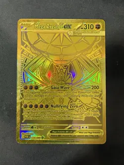 Mega Zygarde EX GOLD 124/088 ME03: Perfect Order Hyper Rare Pokemon Card NM/MINT - Image 1