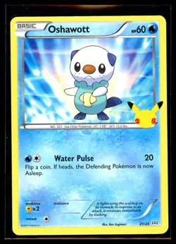 2021 McDonald's Collection 2021 Oshawott #21 Non Holo Pokemon Card - Image 1