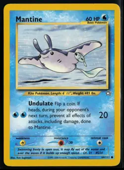 2000 Neo - Genesis Mantine #64 Non Holo Pokemon Card - Image 1