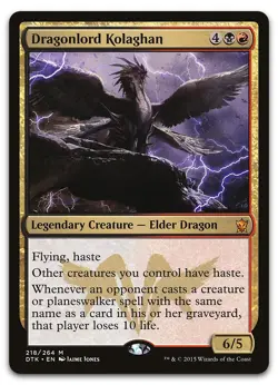 Dragonlord Kolaghan #218 (NM) Dragons of Tarkir DTK Magic MTG - Image 1