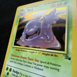Muk 13/62 Fossil Unlimited Holo WotC Vintage Pokemon TCG - Image 3