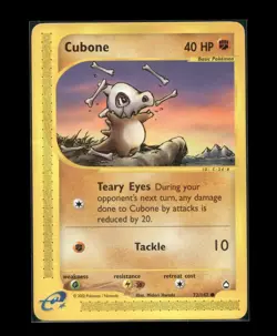 Pokemon TCG Cubone 72/147 Aquapolis MP - Image 1