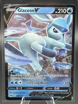 Pokemon TCG Glaceon V Crown Zenith 038/159 Holo Ultra Rare NM - Image 1
