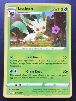 Leafeon - SWSH191 - Pokemon TCG Sword Shield Black Star Promo Holo - EXC/NM - Image 1