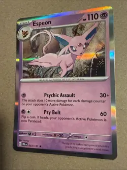 Pokemon TCG Espeon 033/131 Prismatic Evolutions Holo Rare - Image 2