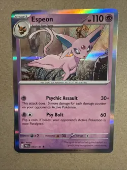 Pokemon TCG Espeon 033/131 Prismatic Evolutions Holo Rare - Image 3