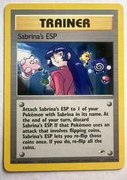 2000 Pokemon Gym Heroes Sabrina's ESP #117/132 - Image 1