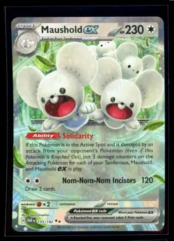 2023 Scarlet & Violet Series - Paradox Rift Maushold ex #155 Double Rare Holo - Image 1