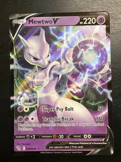 Mewtwo V Holo Pokemon GO 030/078 - Image 1