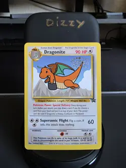 Dragonite Black Star Movie Promo WB Stamp 1999 Pokemon Pokemon TCG WOTC - Image 1