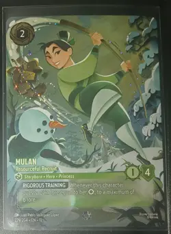 Disney Lorcana Mulan Resourceful Recruit 229/204 Enchanted Foil NM Pack Fresh - Image 2