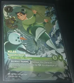 Disney Lorcana Mulan Resourceful Recruit 229/204 Enchanted Foil NM Pack Fresh - Image 3