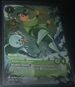 Disney Lorcana Mulan Resourceful Recruit 229/204 Enchanted Foil NM Pack Fresh - Image 4