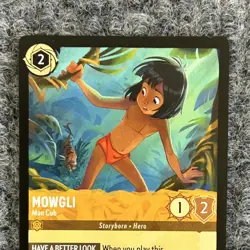 Disney Lorcana Whispers in the Well Mowgli Man Cub 19/204 Super Rare NM - Image 3