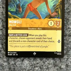Disney Lorcana Whispers in the Well Mowgli Man Cub 19/204 Super Rare NM - Image 4