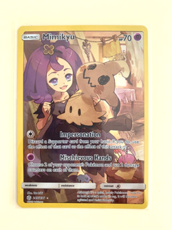 Mimikyu 245/236 Cosmic Eclipse NM 2019 HP70 Basic Rainbow Full Art Pokemon Card - Image 1