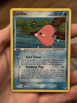 Luvdisc 7/100 Crystal Guardians Holo Pokemon card NM - Image 1