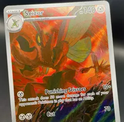 Scizor 205/197 Obsidian Flames Illustration Rare Full Art Holo Pokemon Card NM/M - Image 3