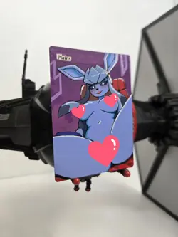 MTG, Plains, Glaceon, Waifu, Alter Art by BAZAYO Hand Painted Custom Card 18+ - Image 3