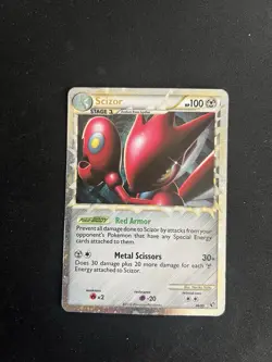 Scizor PRIME 84/90 HGSS Undaunted Ultra Rare Holo Pokemon TCG Card MP - Image 1