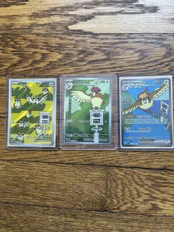Pidgey, Pidgeotto, And Pigeon Ex Illustration Rare Obsidian Flames Pokemon cards - Image 1