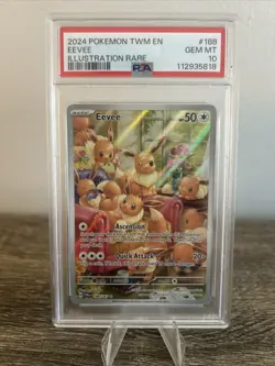 2024 Pokemon Eevee #188 Illustration Rare PSA 10 Gem Mint - Image 1
