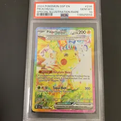 2024 POKEMON SSP EN-SURGING SPARKS SPECIAL ILLUSTRATION RARE PIKACHU EX PSA 10 - Image 1