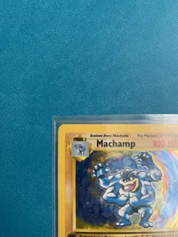 Machamp 1st Edition 8/102 Base Set Holo Rare Pokemon Card - TCG NM - LP - Image 2