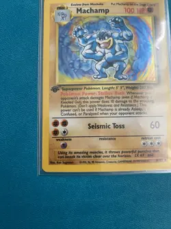 Machamp 1st Edition 8/102 Base Set Holo Rare Pokemon Card - TCG NM - LP - Image 5