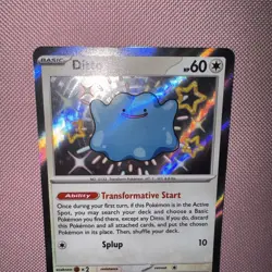 Pokemon TCG Ditto Scarlet & Violet Paldean Fates Holo Shiny Rare Card 201 ENG - Image 3