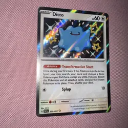Pokemon TCG Ditto Scarlet & Violet Paldean Fates Holo Shiny Rare Card 201 ENG - Image 5