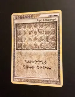 Alph Lithograph TWO Trainer Secret Rare HGSS Unleashed Pokemon Card LP - Image 1