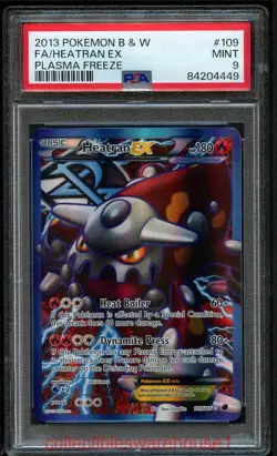 Pokemon Plasma Freeze Heatran ex 109 PSA 9 - Image 1