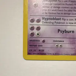 Pokemon TCG Gym Challenge Rocket’s Mewtwo 14/132 Holo 70 HP - Image 4