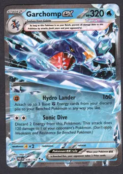 Pokemon Garchomp ex SV04: Paradox Rift #038/182 NM - Image 1