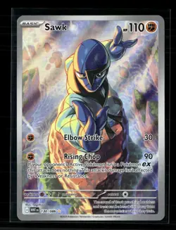 Pokemon 2025 Scarlet & Violet White Flare Sawk #130/86 - Image 1